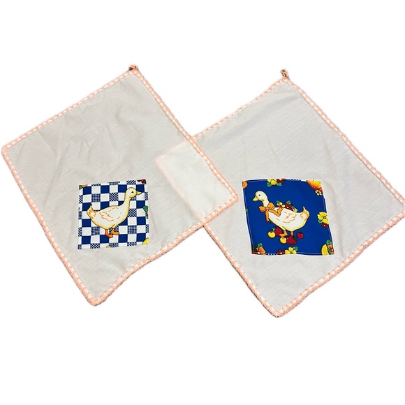 Set of Vintage Goose Geese Kitchen Tea Dish Display Towels - Picture 2 of 7